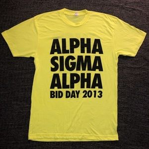 Alpha Sigma Alpha Sorority Bid Day Neon Shirt